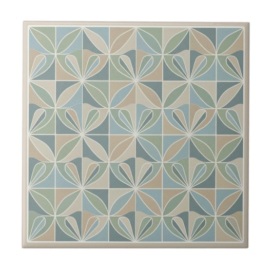 Modern Geometric Abstract Pat#19 ID1192 タイル (正面)