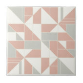 Modern Geometric Abstract Pat#9 Peach ID1192 タイル (正面)