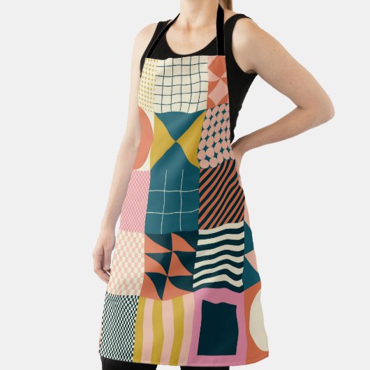 Modern geometric abstract pattern design with simp エプロン (インサイチュ)
