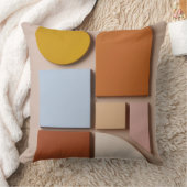 Modern Geometric Abstract Throw Pillow クッション (ブランケット)