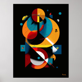 Modern Geometric Abstraction – Bauhaus Orbit ポスター