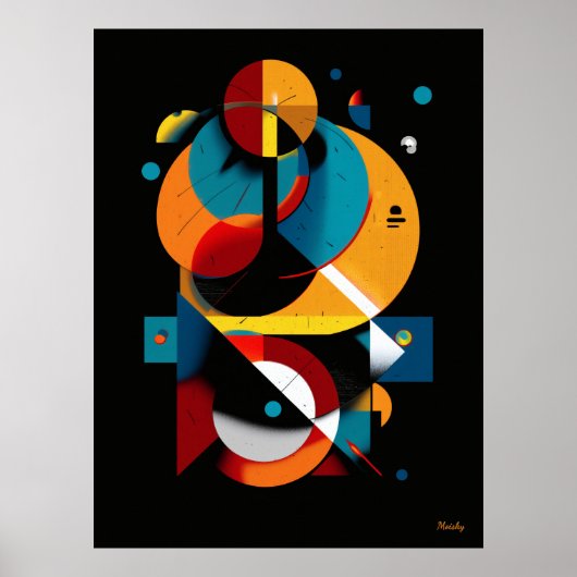 Modern Geometric Abstraction – Bauhaus Orbit ポスター (正面)