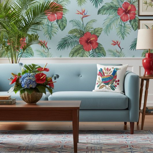  Modern geometric animal art abstract colorful  クッション