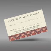 Modern Geometric Appointment Card Marsala 予約カード
