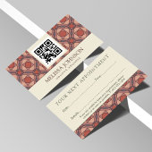 Modern Geometric Appointment Card Marsala 予約カード