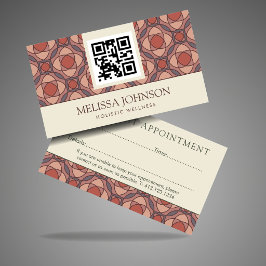 Modern Geometric Appointment Card Marsala 予約カード