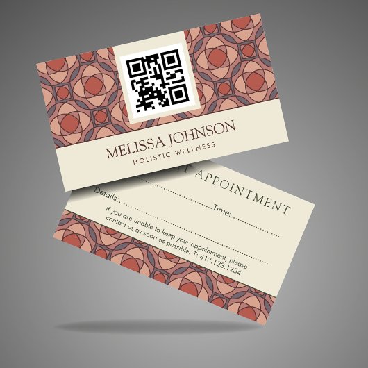 Modern Geometric Appointment Card Marsala 予約カード
