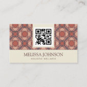Modern Geometric Appointment Card Marsala 予約カード (正面)
