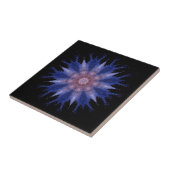 Modern geometric art violet stars black decor タイル (側面)