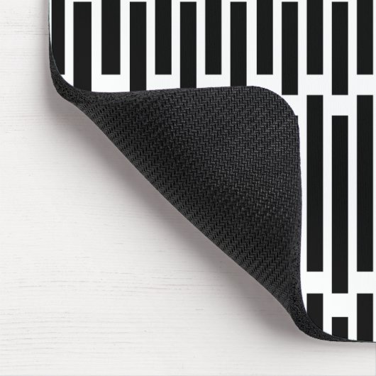 Modern Geometric Black White Pattern マウスパッド (コーナー)
