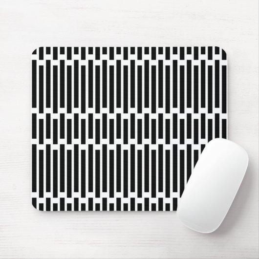 Modern Geometric Black White Pattern マウスパッド (マウス)