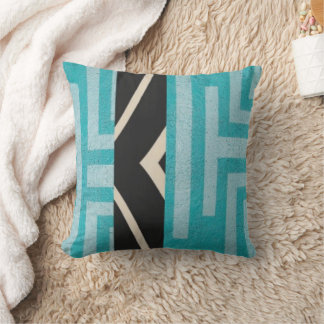 Modern Geometric (blue + black) 2-sided クッション