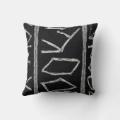 Modern Geometric (blue + black) 2-sided クッション (裏面)