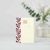Modern Geometric Burgundy & Ivory Earring Display 名刺 (スタンド正面)