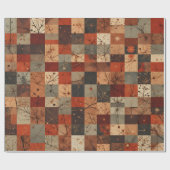 Modern Geometric Christmas Grid Seamless Pattern ラッピングペーパー (フラット)