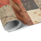 Modern Geometric Christmas Grid Seamless Pattern ラッピングペーパー (ロールコーナー)