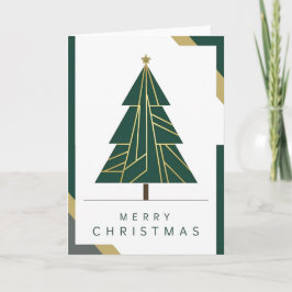 Modern Geometric Christmas Tree  カード