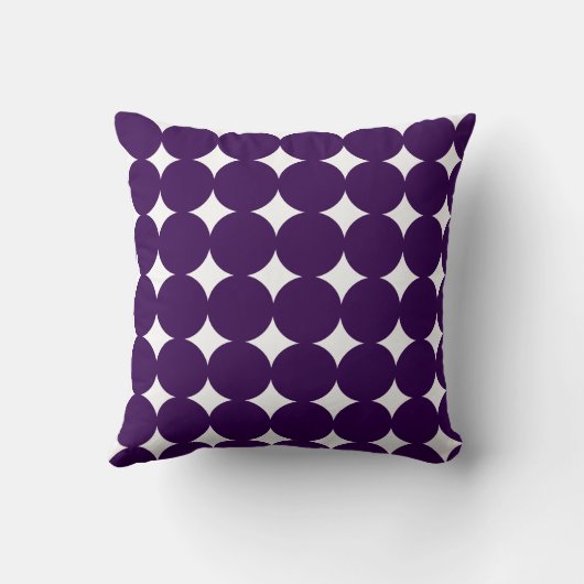 Modern Geometric Circle Pattern Throw Pillow – Tea クッション (裏面)
