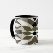Modern Geometric Coffee Mug | Neutral Earth Tone A マグカップ (正面左)