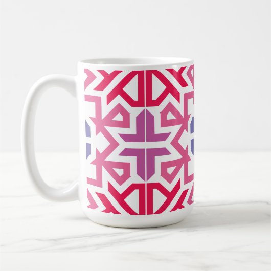 Modern Geometric colorful Boho Pattern コーヒーマグカップ (左)