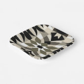 Modern Geometric Decorative Plate | Neutral Earth  ペーパープレート (傾斜あり)