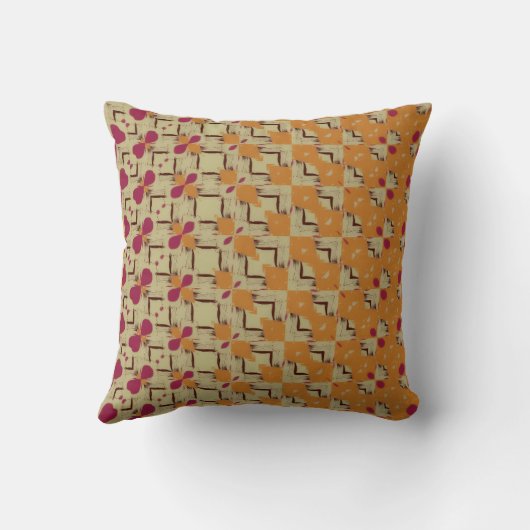 Modern geometric design throw pillow クッション (裏面)