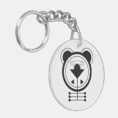 Modern Geometric Dragon Zodiac キーホルダー (正面左)