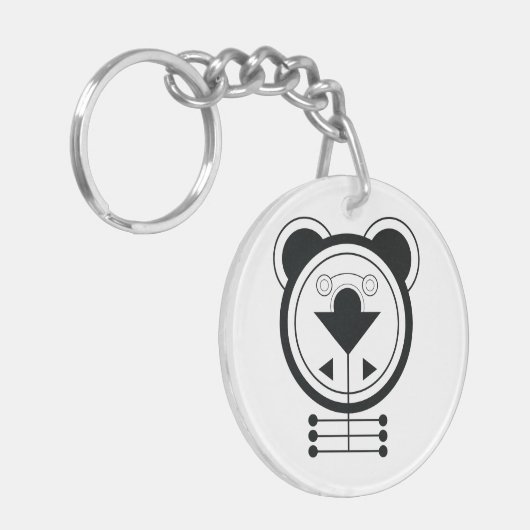 Modern Geometric Dragon Zodiac キーホルダー (正面左)