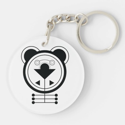 Modern Geometric Dragon Zodiac キーホルダー (裏面)