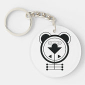 Modern Geometric Dragon Zodiac キーホルダー (正面)