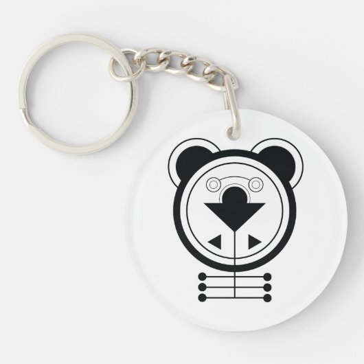 Modern Geometric Dragon Zodiac キーホルダー (正面)