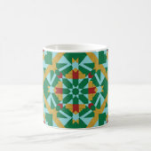 Modern Geometric Earth Tones Pattern Ceramic Coffe コーヒーマグカップ (中央)