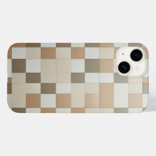 Modern Geometric Earth Tones Tile Pattern - Minima Case-Mate iPhoneケース (裏面 (横))