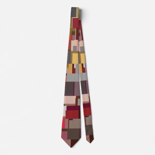 Modern Geometric Fabric Design ネクタイ (正面)