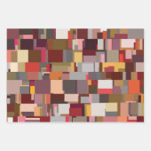 Modern Geometric Fabric Design ラッピングペーパーシート (正面3)