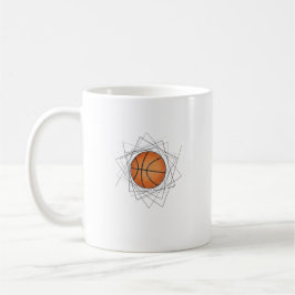 Modern Geometric Frame Basketball Art Mug コーヒーマグカップ