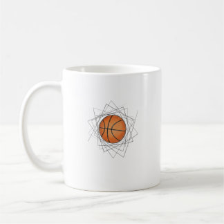 Modern Geometric Frame Basketball Art Mug コーヒーマグカップ