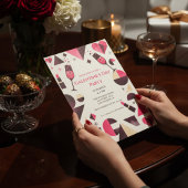 Modern Geometric Galentine's Invitation 招待状