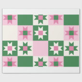 Modern Geometric Gift Wrapping Paper – Pink & Gree ラッピングペーパー (フラット)
