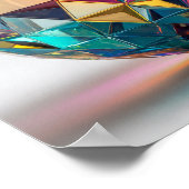 Modern Geometric Glass Sphere - Prismatic Art ポスター (角)