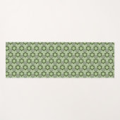 Modern Geometric Green Yoga Mat ヨガマット (正面(横))