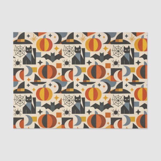Modern Geometric Halloween 薄葉紙 (正面)