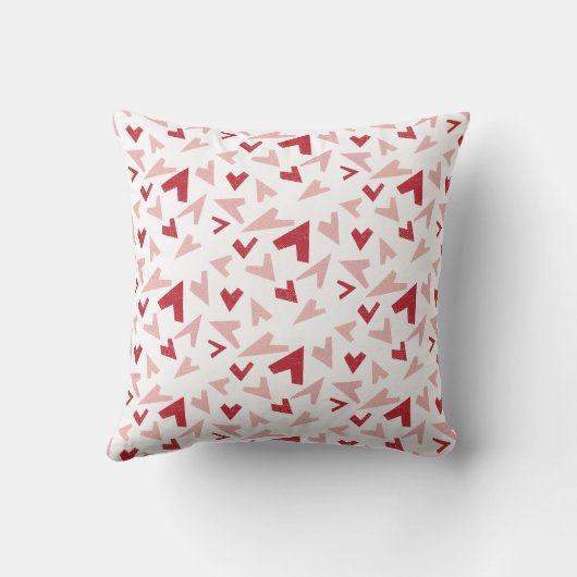 Modern Geometric Heart Throw Pillow クッション (裏面)