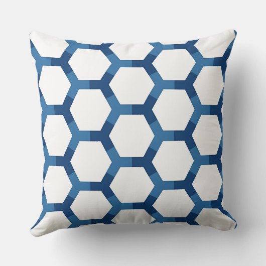 Modern Geometric Hexagon Pattern クッション (裏面)