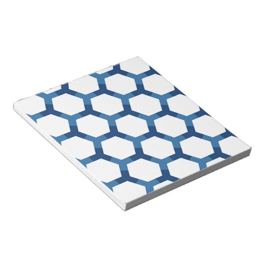 Modern Geometric Hexagon Pattern ノートパッド (アングル)