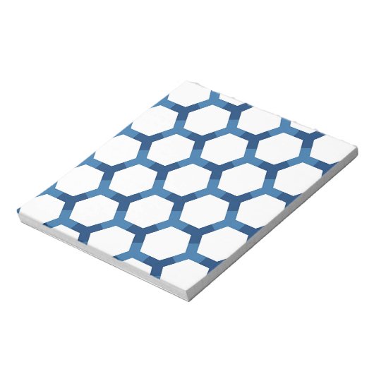 Modern Geometric Hexagon Pattern ノートパッド (回転)