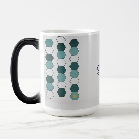 Modern Geometric Hexagon Pattern Mug モーフィングマグカップ (左)