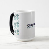 Modern Geometric Hexagon Pattern Mug モーフィングマグカップ (正面左)