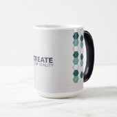 Modern Geometric Hexagon Pattern Mug モーフィングマグカップ (正面右)