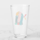 Modern Geometric Industrial Art Beer Glass タンブラーグラス (裏面)